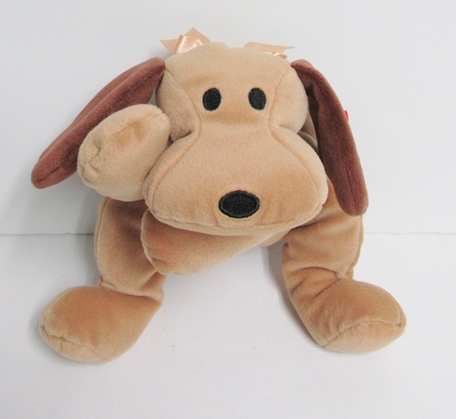 Woof, Tan with Brown Ears Dog<br>Ty - Pillow Pal <BR>(Click Picture-FULL DETAILS)<BR>